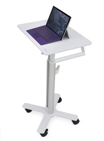 Ergotron StyleView S-Tablet SV10 – Tablet-Wagen, höhenverstellbar (38 cm), Weiss, Aluminium