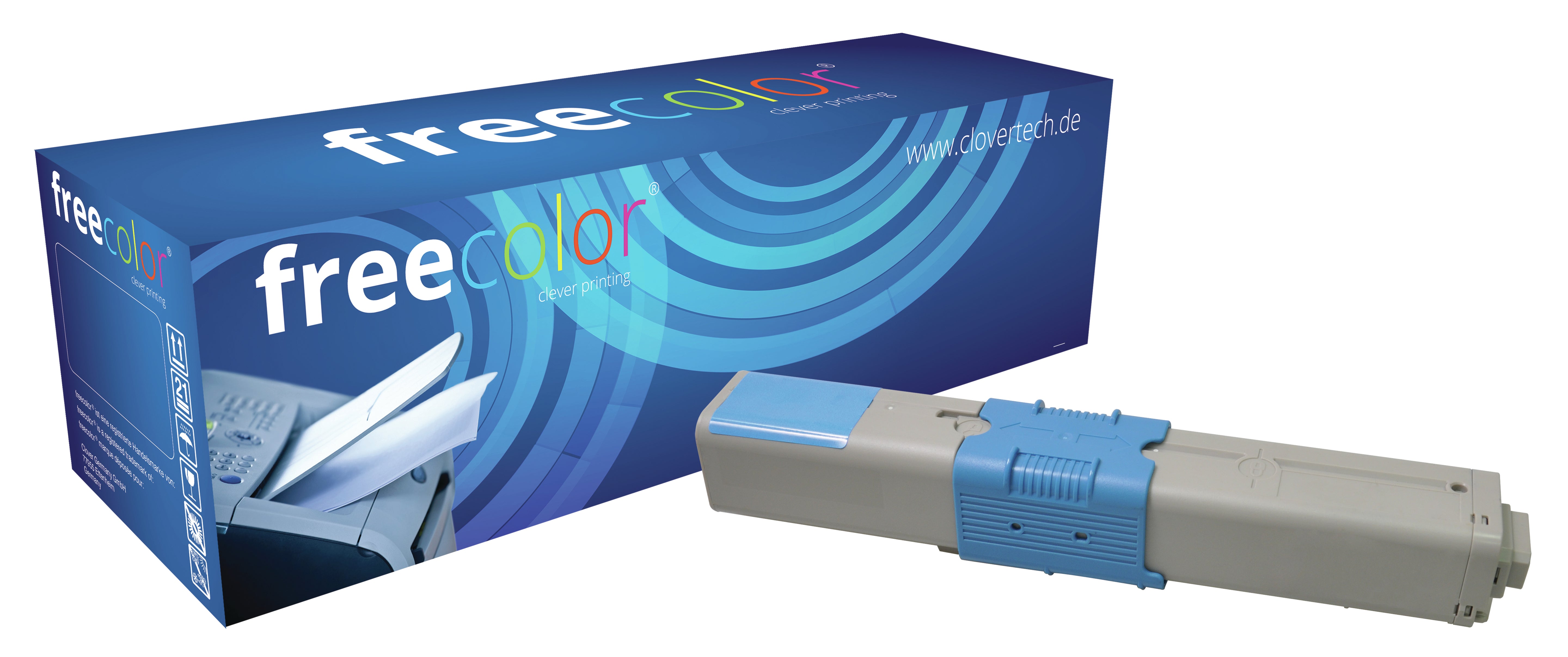 Freecolor OC301C (44973535) Cyan-Toner – kompatibel – 1'500 Seiten – für OKI C301/C321/MC332 und andere