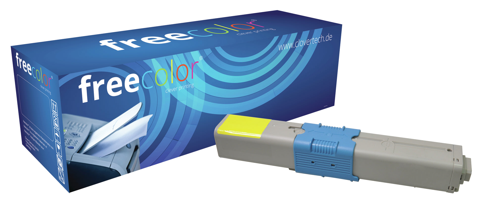Freecolor Toner 44973533 – gelb, 1500 Seiten – für OKI C301/C321/MC332 und andere