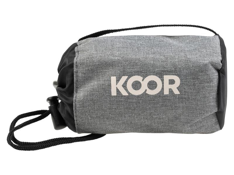 KOOR Reisekissen – 280×90×450 mm – aufblasbar, faltbar – blau – Polyester