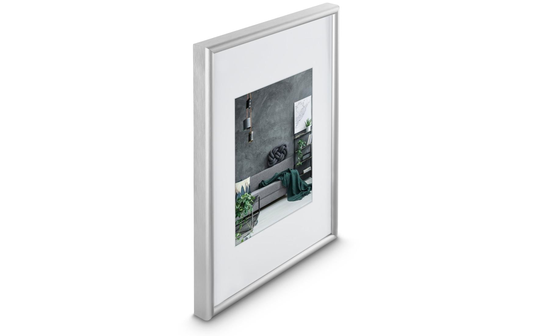 Hama Bilderrahmen – für 20 × 28 cm – Aluminium & Glas, silber