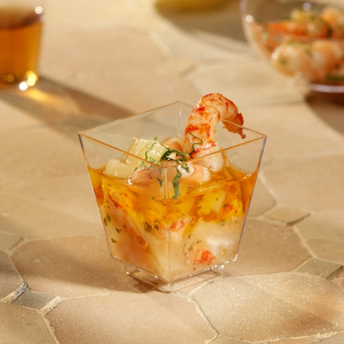 Papstar Fingerfood-Schale, PS, quadratisch – 50 ml, 45 × 45 × 50 mm, transparent – 50 Stk.