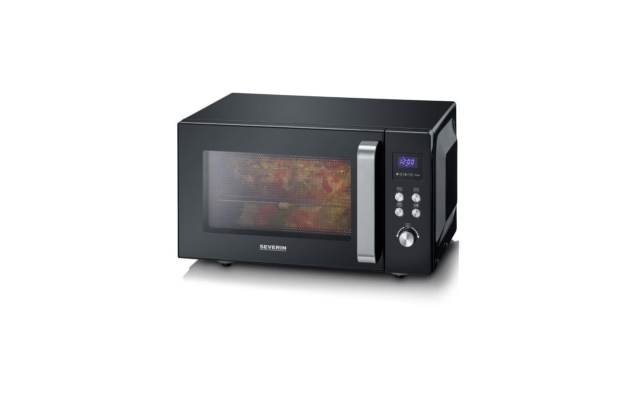 Severin Grill-Mikrowelle MW7763 – 25 l, Grill, 900 W – Schwarz/Edelstahl