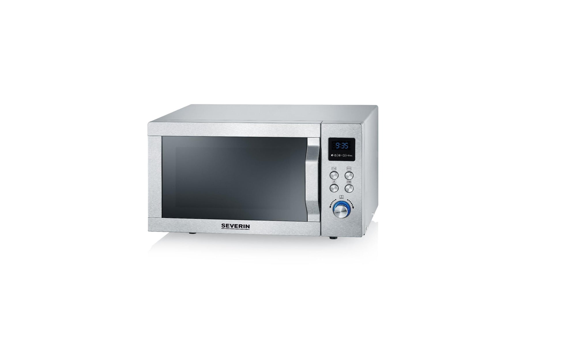 Severin Kombi-Mikrowelle MW 7774 – 25 l, Grill & Heissluft, 900 W – silber/edelstahl
