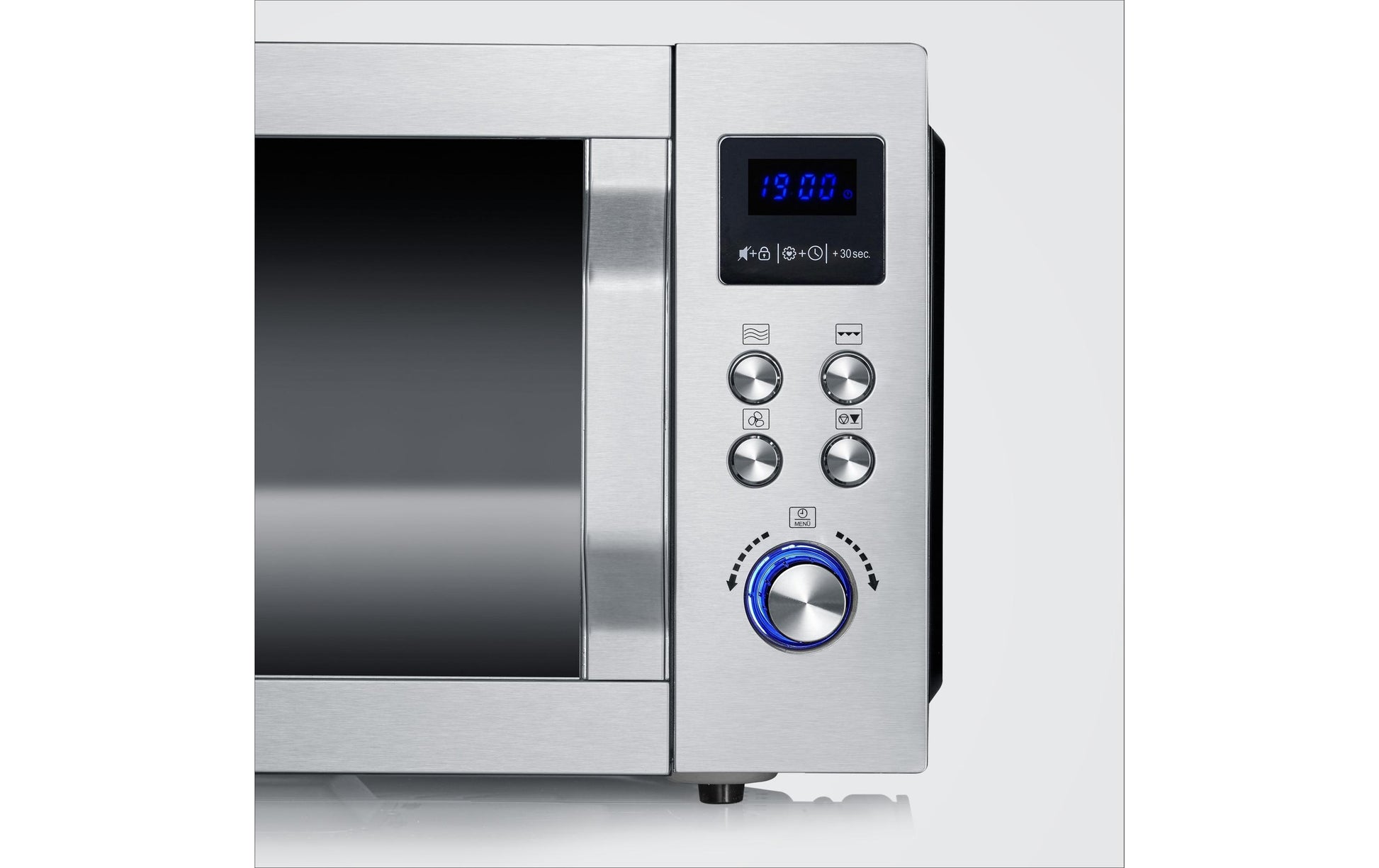 Severin Kombi-Mikrowelle MW7777 – 25 l, Grill & Heissluft, 900 W – Schwarz/Edelstahl