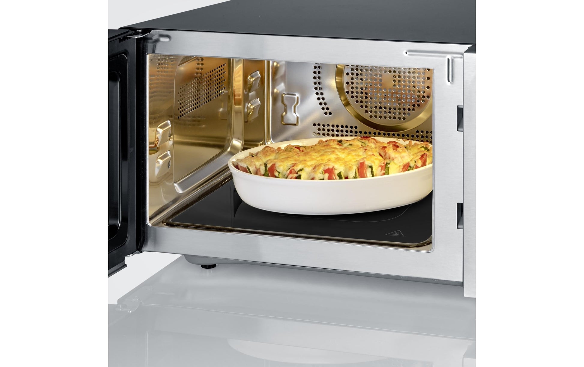 Severin Kombi-Mikrowelle MW7777 – 25 l, Grill & Heissluft, 900 W – Schwarz/Edelstahl