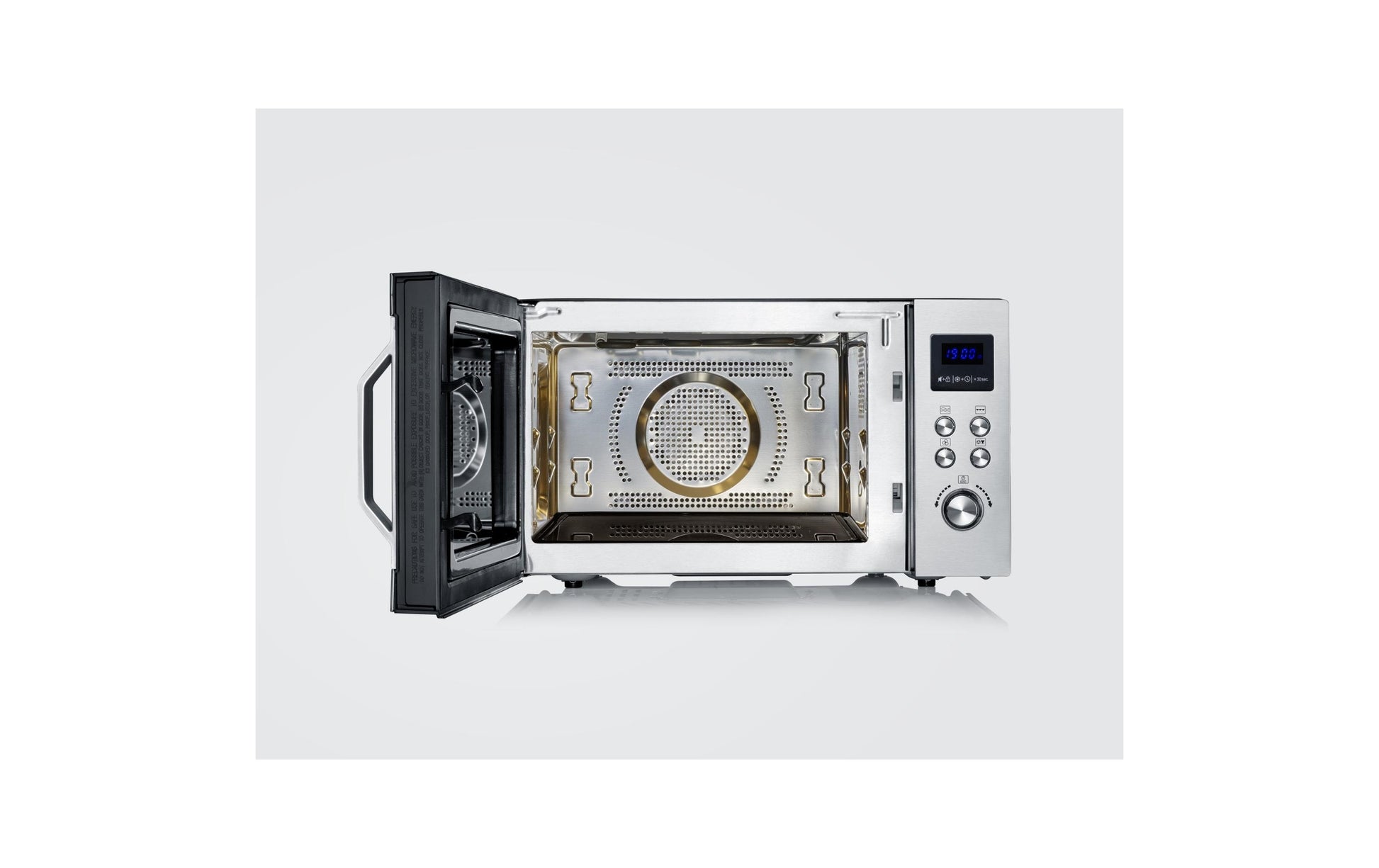 Severin Kombi-Mikrowelle MW7777 – 25 l, Grill & Heissluft, 900 W – Schwarz/Edelstahl