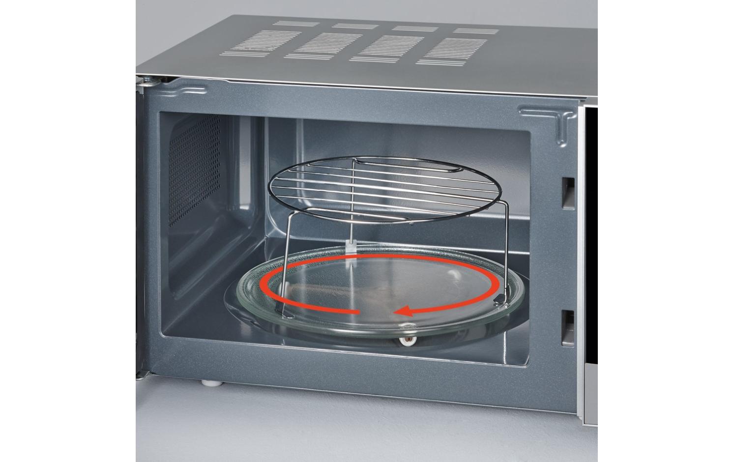 Severin Kombi-Mikrowelle MW 7771 – 20 l, Grill, 700 W – Schwarz/Silber