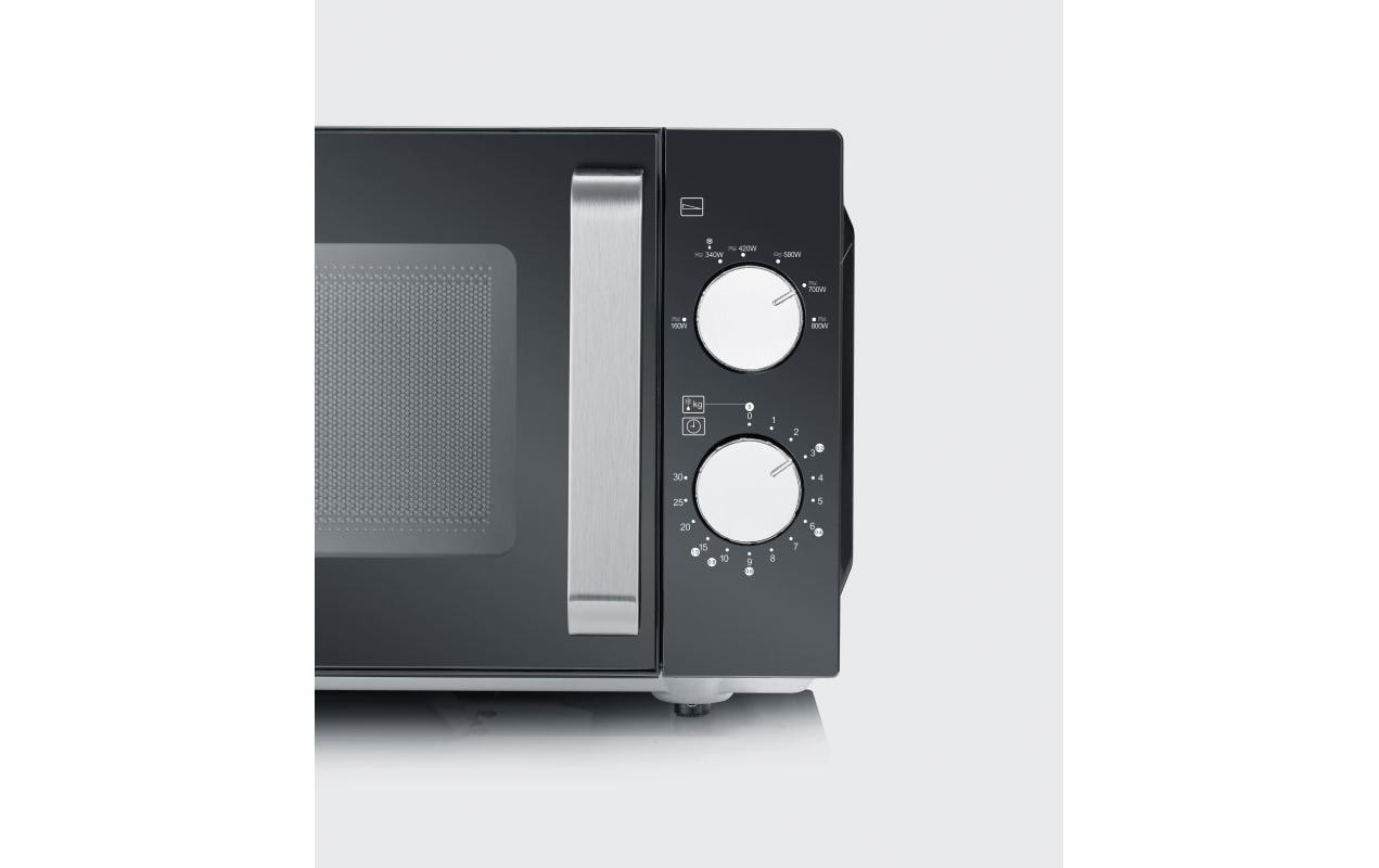 Severin Mikrowelle MW7761 – 20 l, 800 W – schwarz/edelstahl