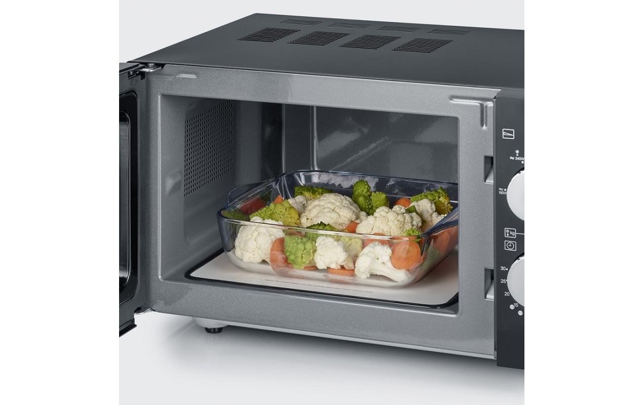 Severin Mikrowelle MW7761 – 20 l, 800 W – schwarz/edelstahl