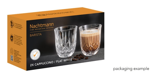 Nachtmann Cappuccinotasse – 2er Set, 234 ml, Ø 8,3 cm, Kristallglas, Transparent, spülmaschinenfest