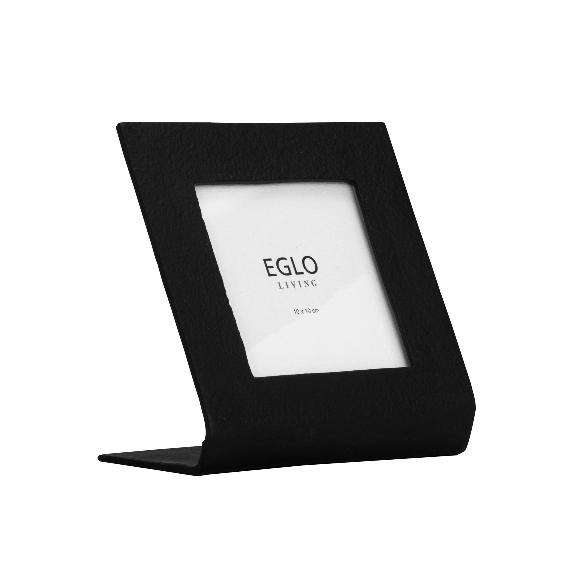 EGLO Bilderrahmen – für 10 × 10 cm – Aluminium & Glas & MDF, schwarz