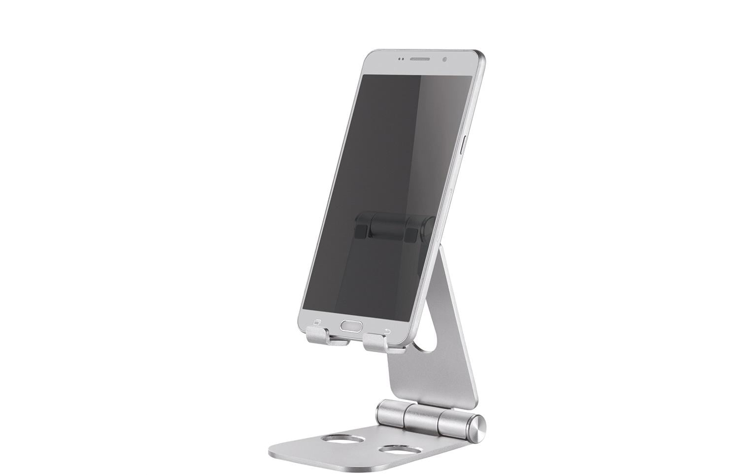 Neomounts Tischständer, faltbar, verstellbar – für Geräte bis 7" – Silber, Aluminium