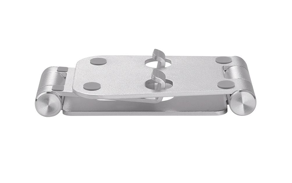 Neomounts Tischständer, faltbar, verstellbar – für Geräte bis 7" – Silber, Aluminium