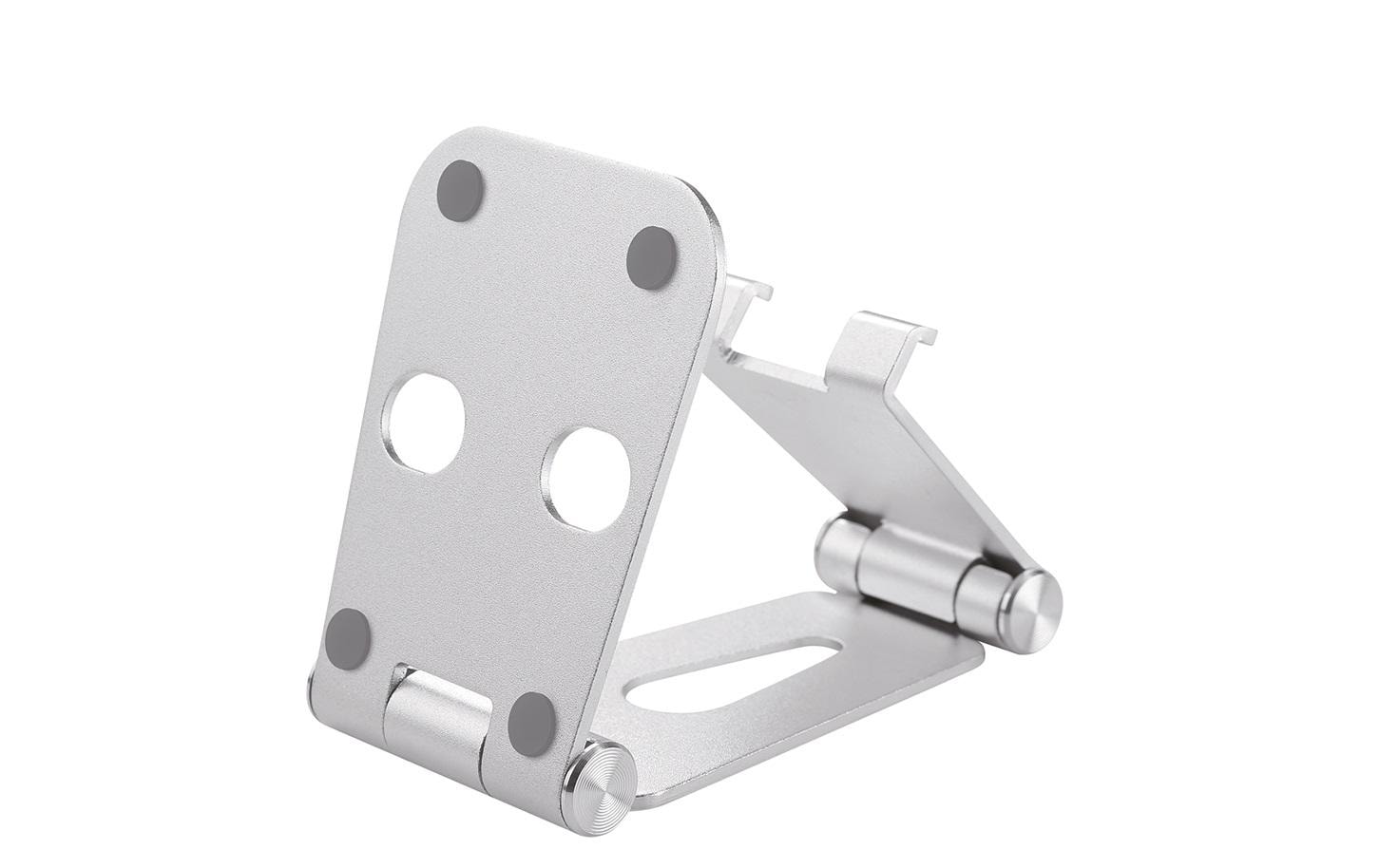 Neomounts Tischständer, faltbar, verstellbar – für Geräte bis 7" – Silber, Aluminium