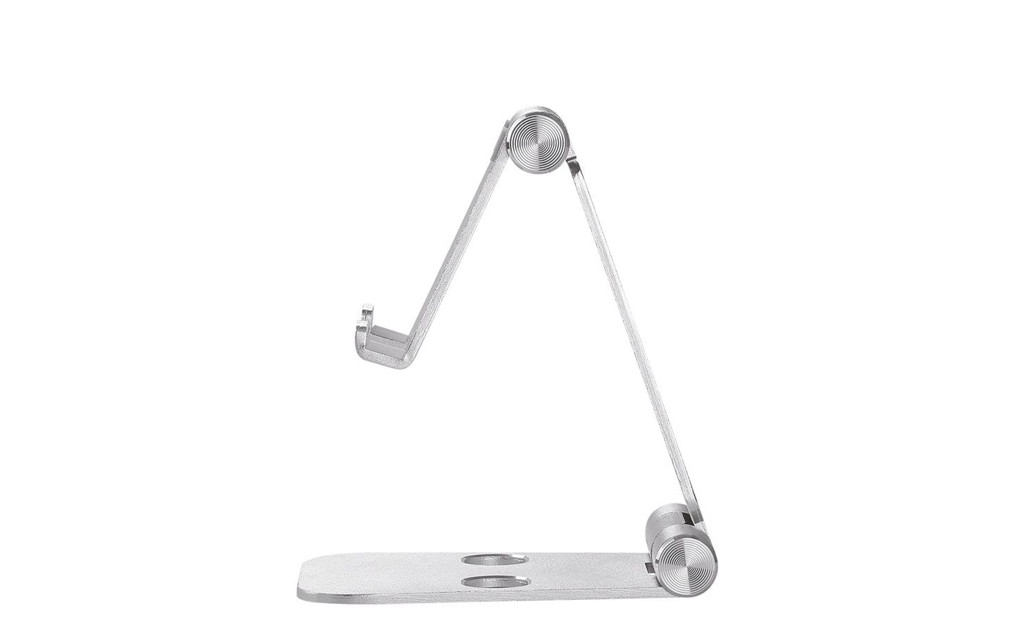 Neomounts Tischständer, faltbar, verstellbar – für Geräte bis 7" – Silber, Aluminium