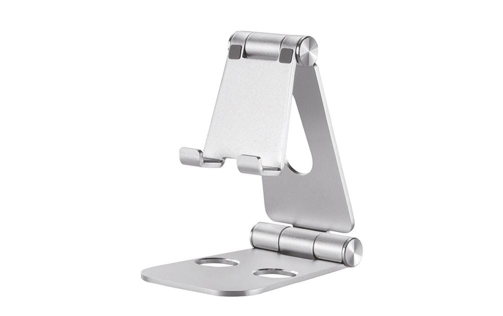 Neomounts Tischständer, faltbar, verstellbar – für Geräte bis 7" – Silber, Aluminium