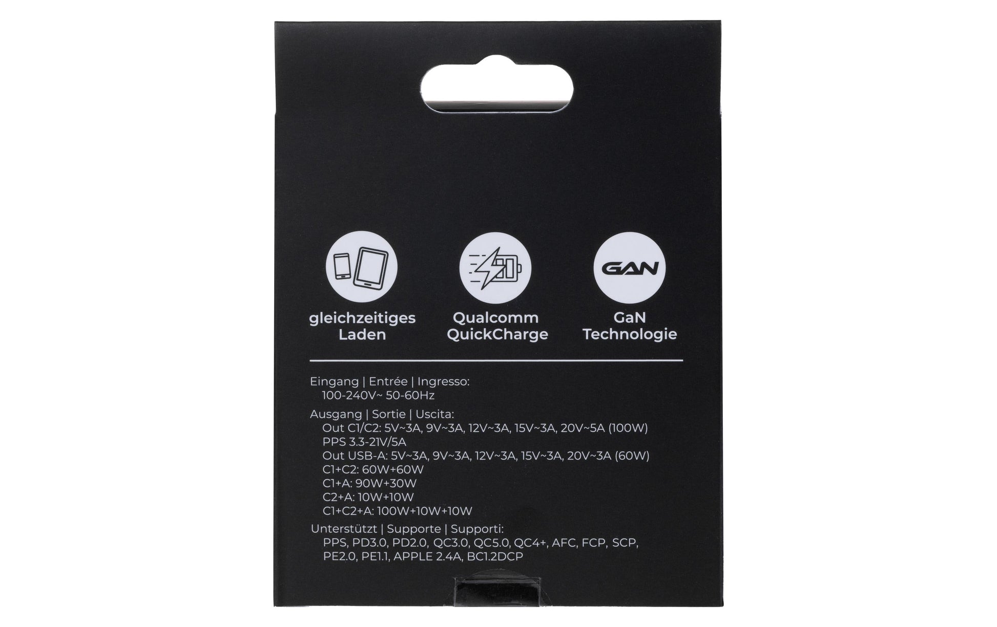 ONIT Ladegerät – 120 W, 2× USB-C + 1× USB-A, GaN
