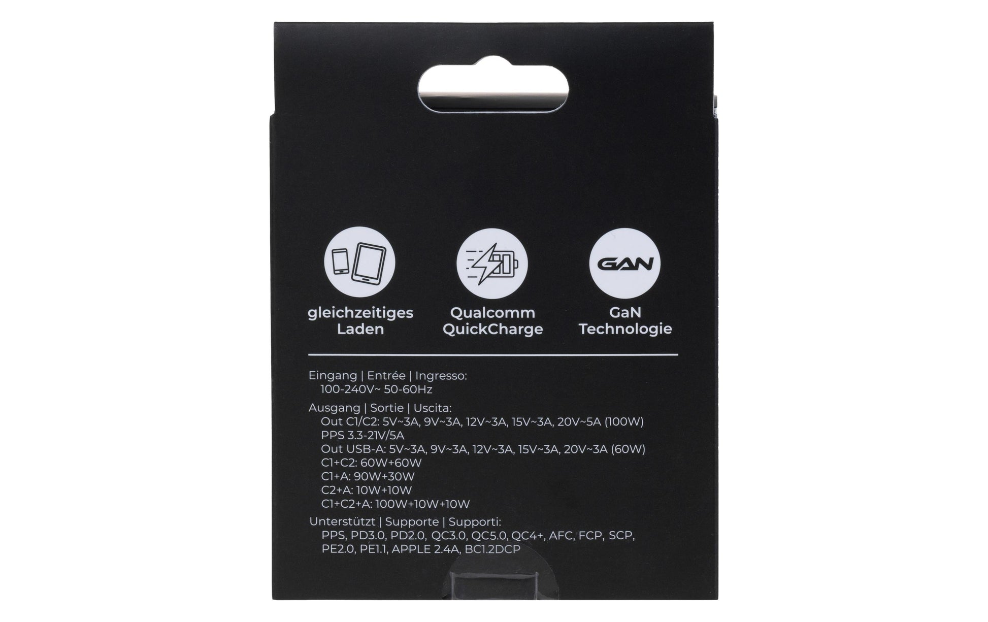 ONIT GaN Ladegerät – 120 W, 2× USB-C + 1× USB-A