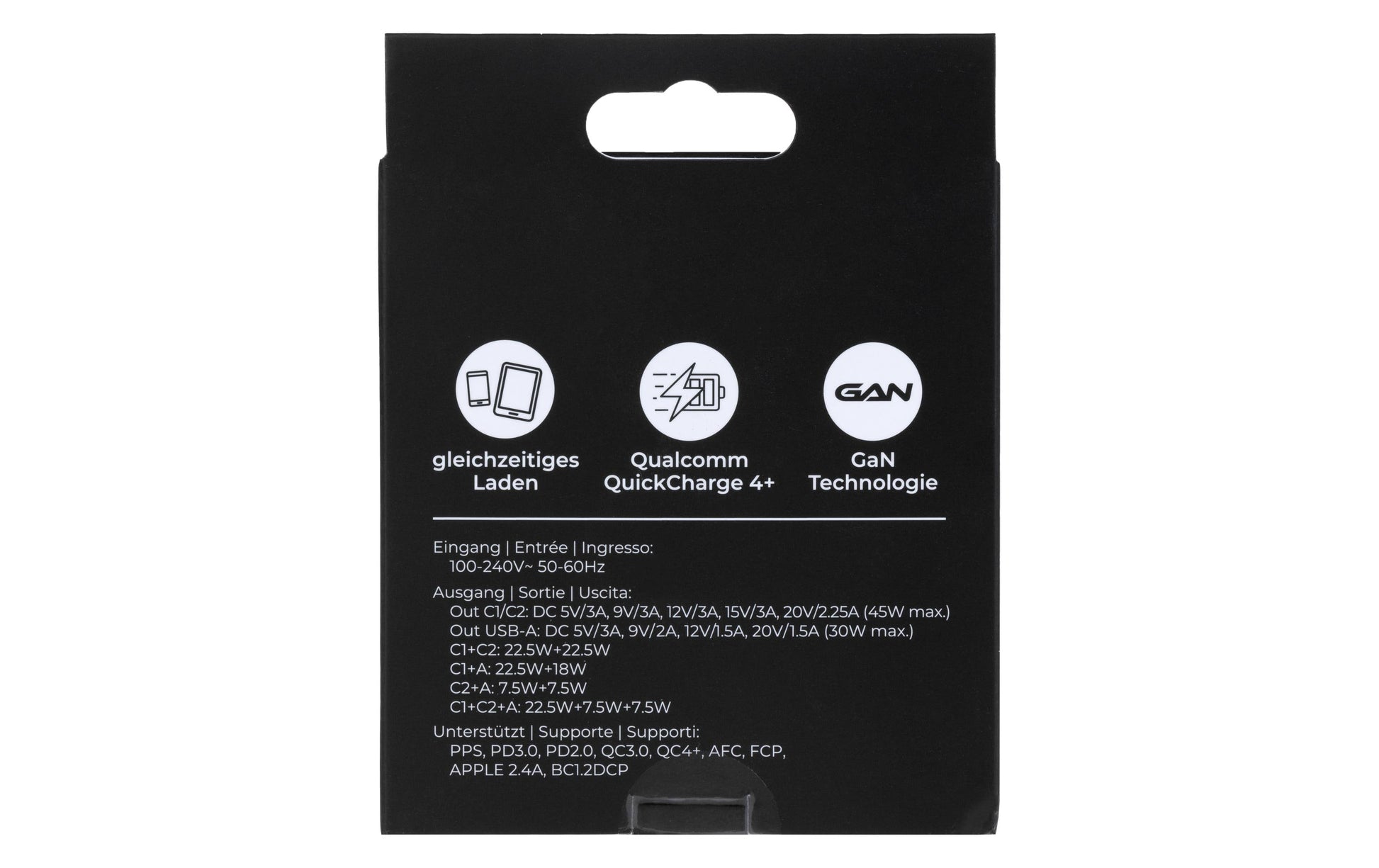 ONIT F01426 USB-Wandladegerät 120 W – USB-C×2, USB-A×1 – PD 3.1, PPS, GaN – Schwarz
