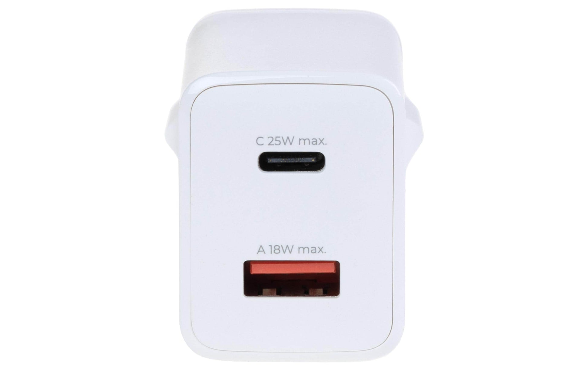 ONIT F01379 USB-Wandladegerät 25 W (USB-C) + 18 W (USB-A) – USB-C×1, USB-A×1 – PD, QC – Weiss