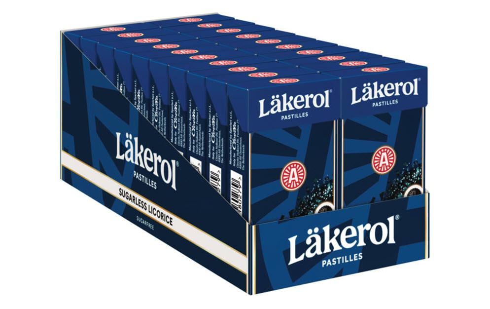Läkerol Zuckerfreie Lakritz-Lutschbonbons – 20 × 27 g