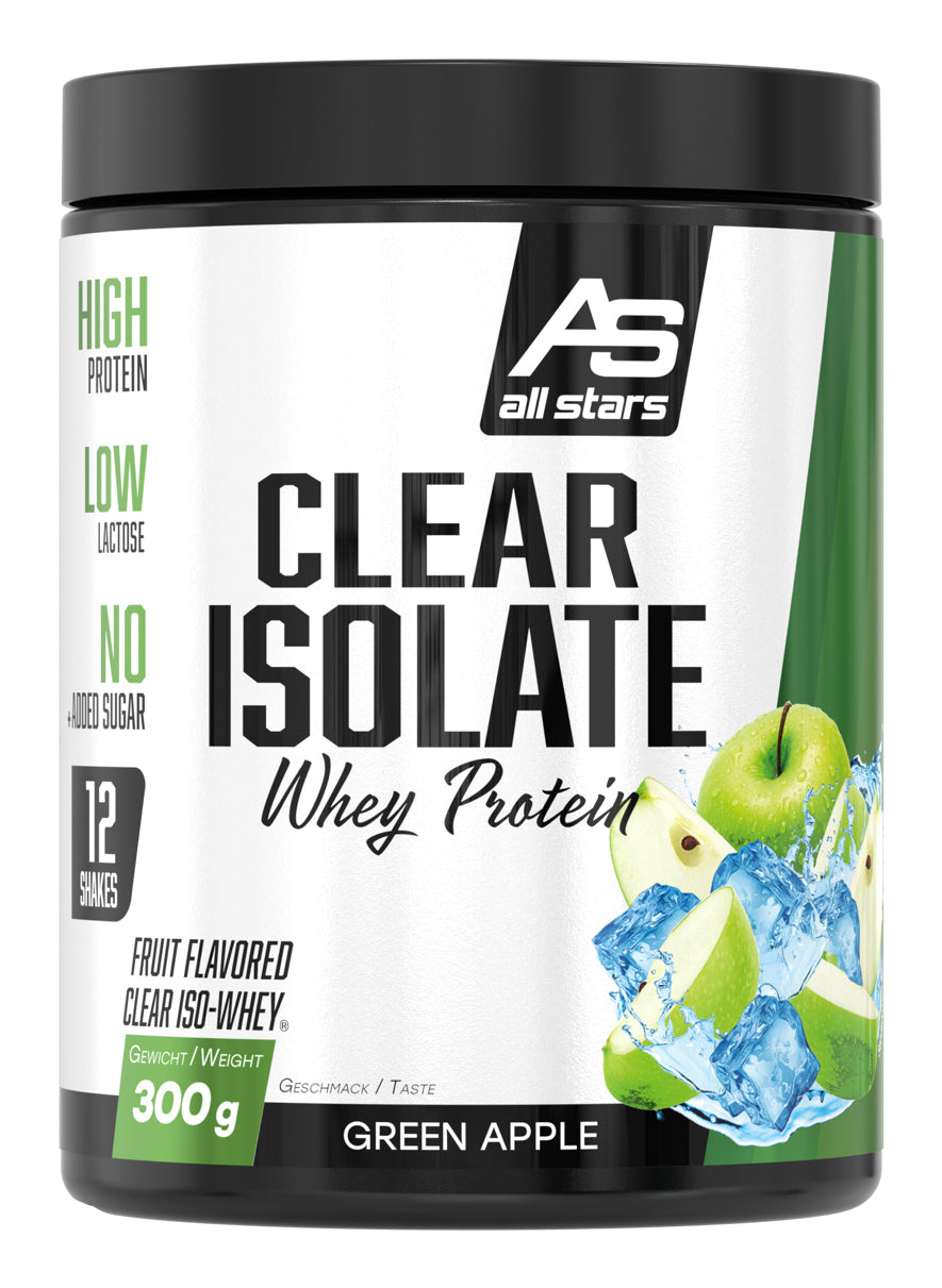 ALL STARS Fitness Products All Stars Whey Protein Clear Isolate Apfel – glutenfrei – 300 g