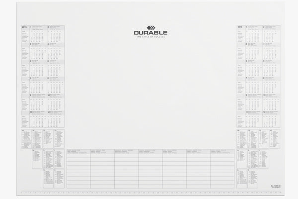 Durable 7292-02 – Tischkalender 2026–2027, 57 × 40,5 cm, 25 Blatt