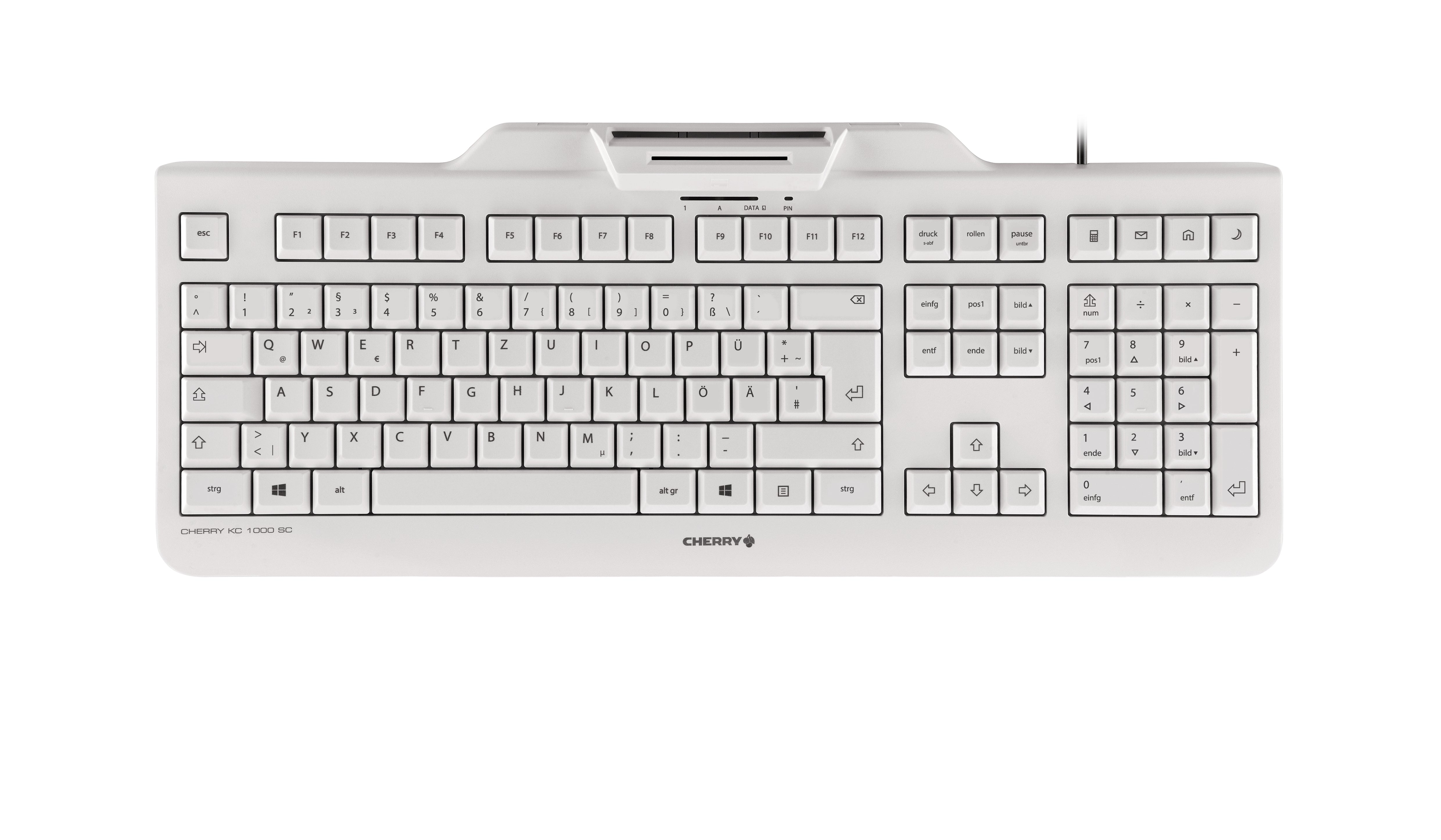 CHERRY KC 1000 SC – Tastatur, kabelgebunden (USB), US-Layout (EN) – für Windows, macOS & Linux
