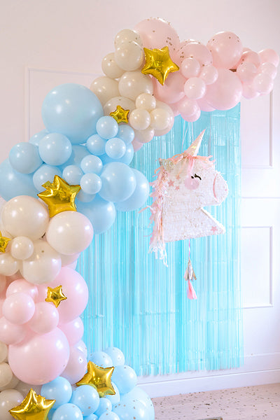 PartyDeco Faltbare Pinata Einhornkopf – Mehrfarbig – 41 × 10 × 48 cm – 1 Stk