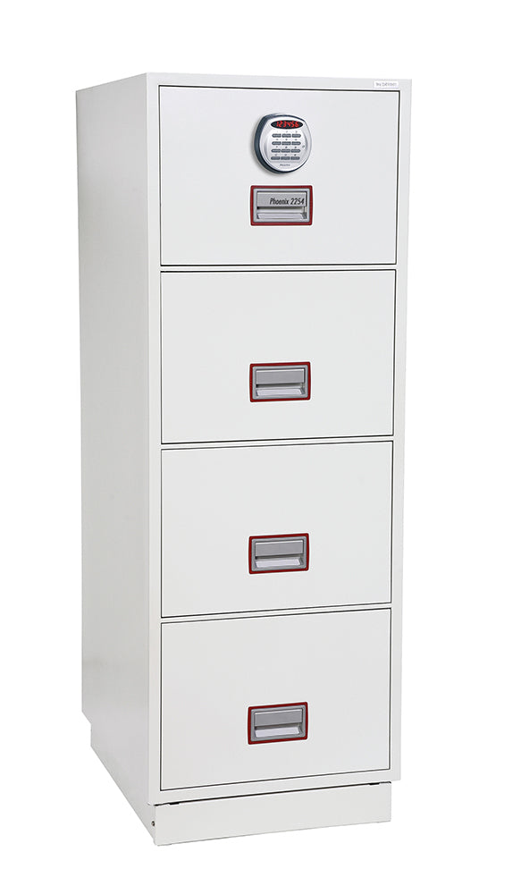 Phoenix Safe Co. Phoenix Sicherheitsschrank FS2254E – Elektronikschloss – 530 × 675 × 1495 mm – Feuerschutz 90 min – Weiss