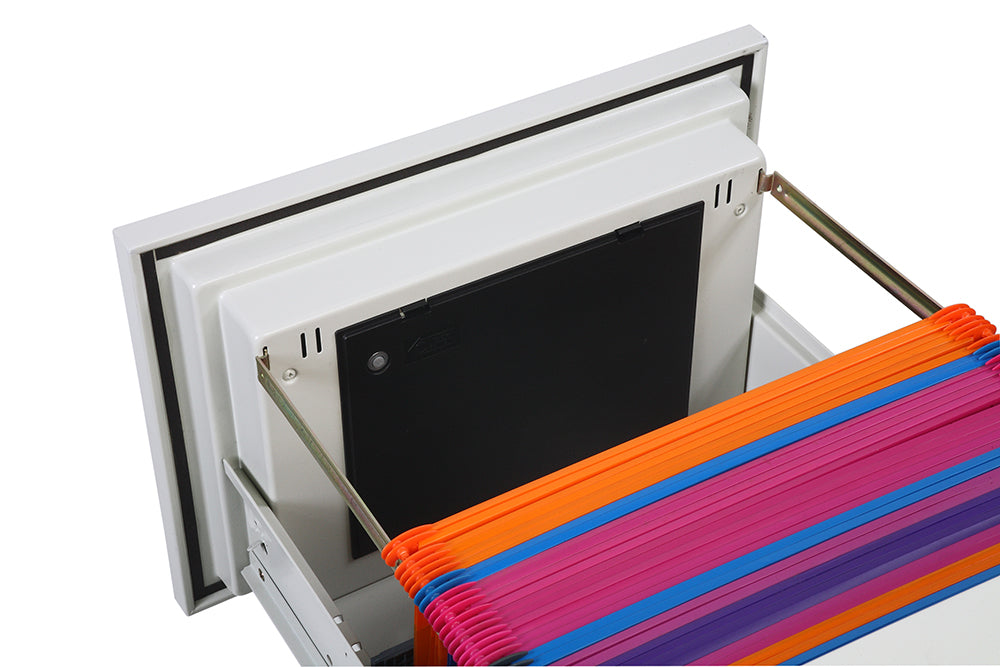 Phoenix Safe Co. Phoenix Sicherheitsschrank FS2254E – Elektronikschloss – 530 × 675 × 1495 mm – Feuerschutz 90 min – Weiss