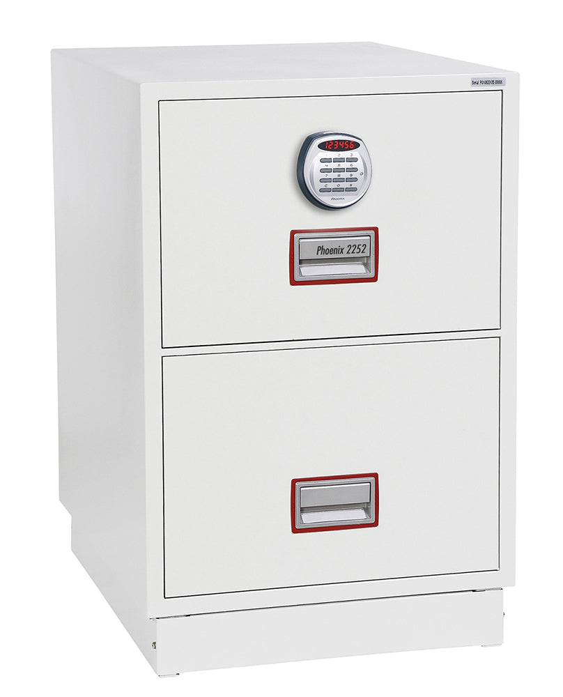 Phoenix Safe Co. Phoenix Feuerschutzbox FS2252E – Elektronikschloss – 530 × 675 × 805 mm – Feuerschutz 90 min – Weiss