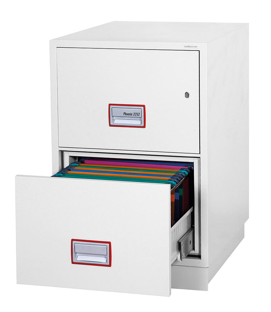 Phoenix Safe Co. Phoenix Sicherheitsschrank FS2252K – Schlüsselschloss – 530 × 675 × 805 mm – Feuerschutz 90 min – Weiss