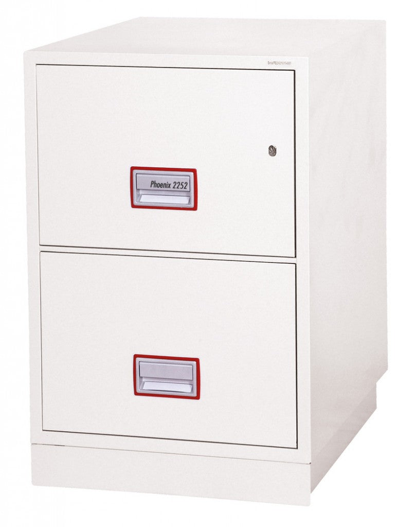 Phoenix Safe Co. Phoenix Sicherheitsschrank FS2252K – Schlüsselschloss – 530 × 675 × 805 mm – Feuerschutz 90 min – Weiss