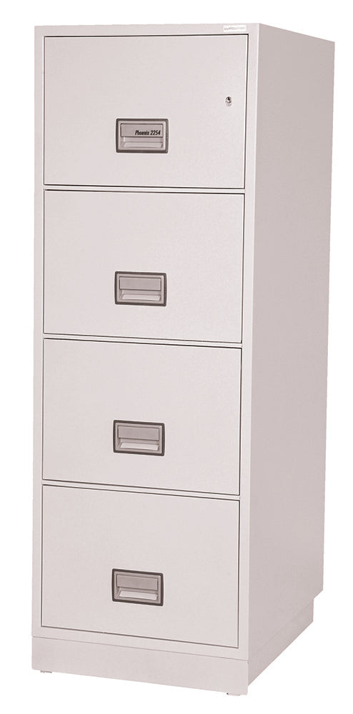 Phoenix Safe Co. Phoenix Feuerschutz-Dokumentenschrank FS2254K – Schlüsselschloss – 530×675×1495 mm – Feuerschutz 90 min – Weiss