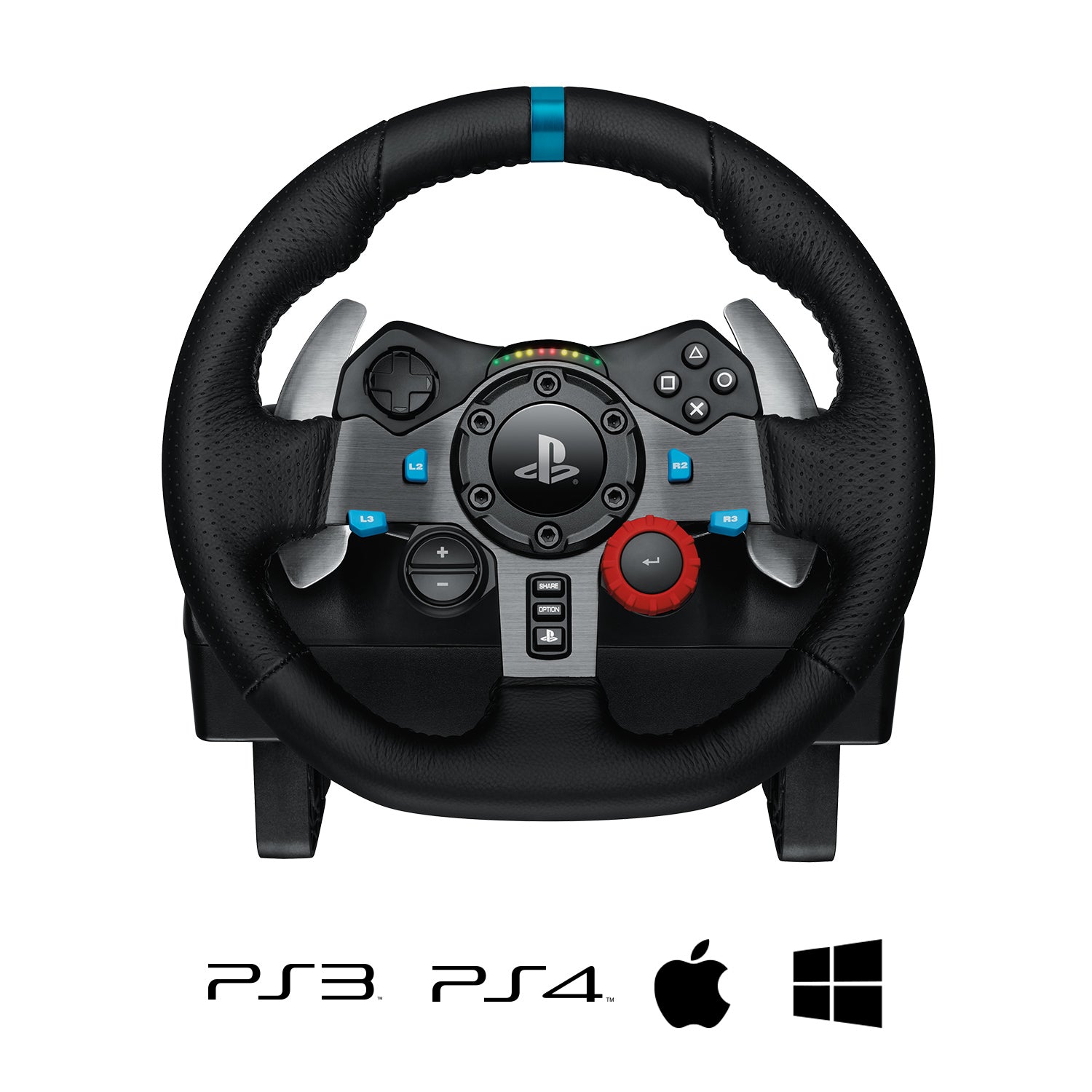 Logitech G G29 Driving Force – Lenkrad + Pedale – Force-Feedback, 900° – USB 2.0 – für PC & PlayStation
