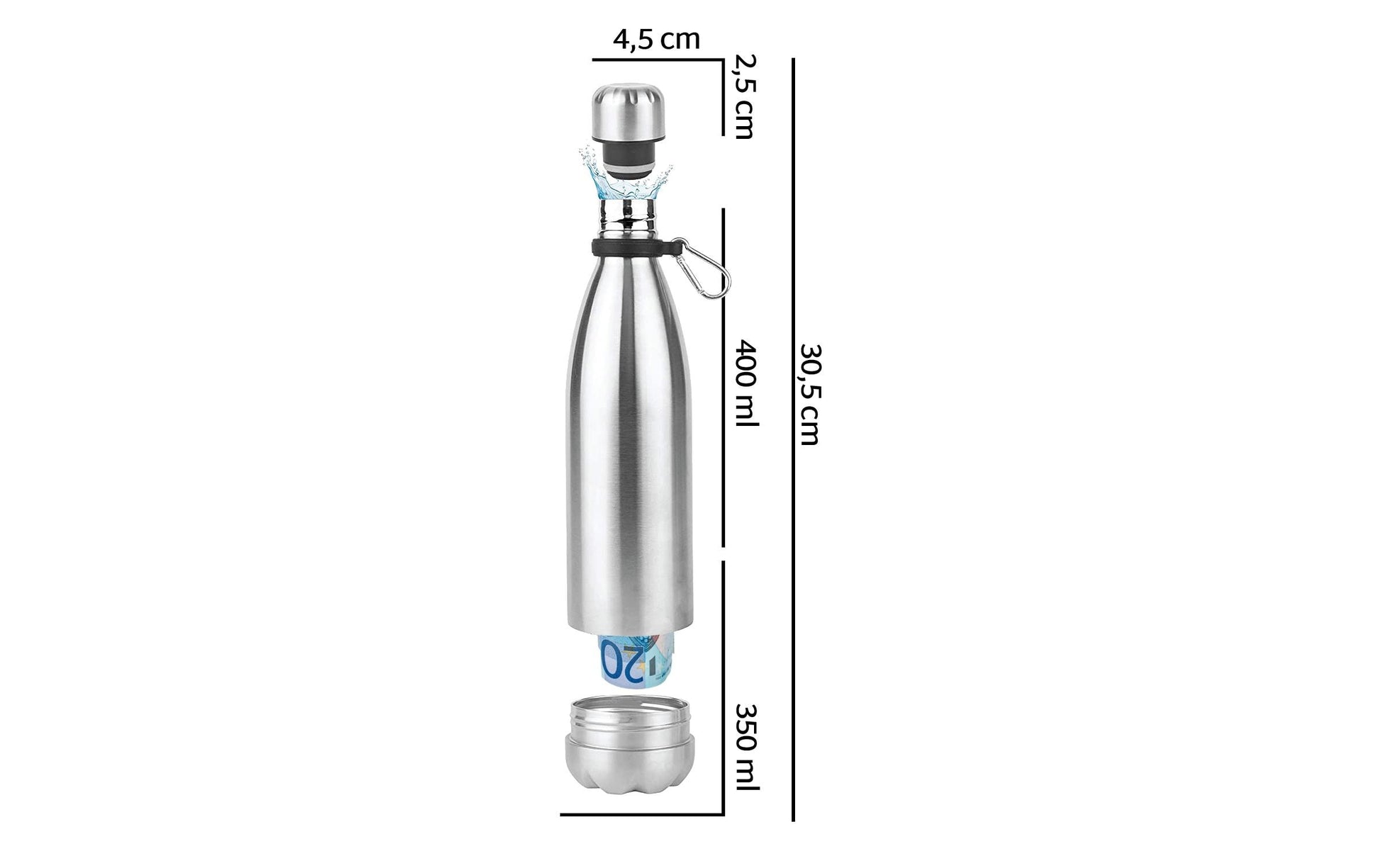 KH Security Tresor 370216 – 0,35 l – Silber