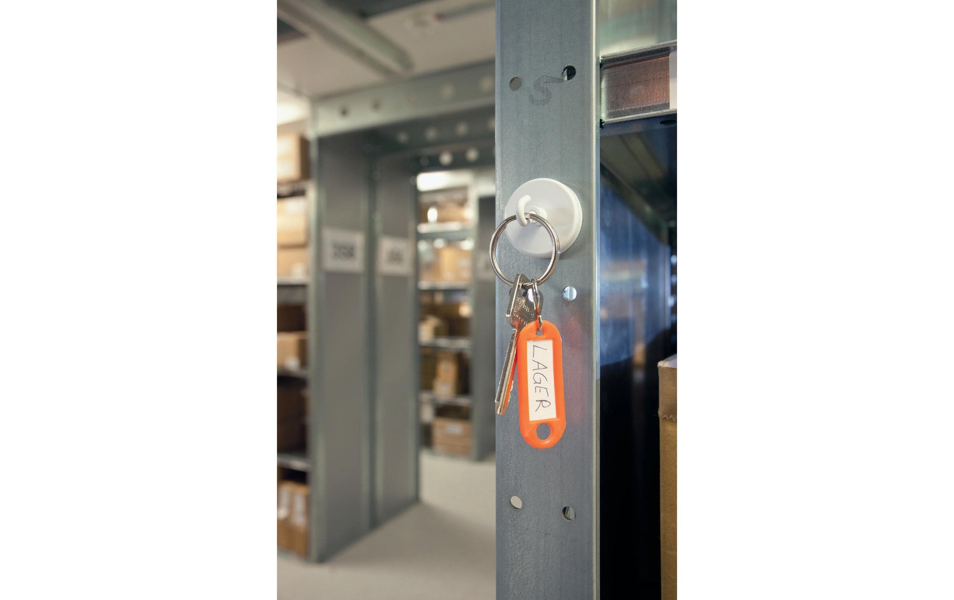 Magnetoplan Hakenmagnet – Ø 25 mm – 1 Stk., weiss