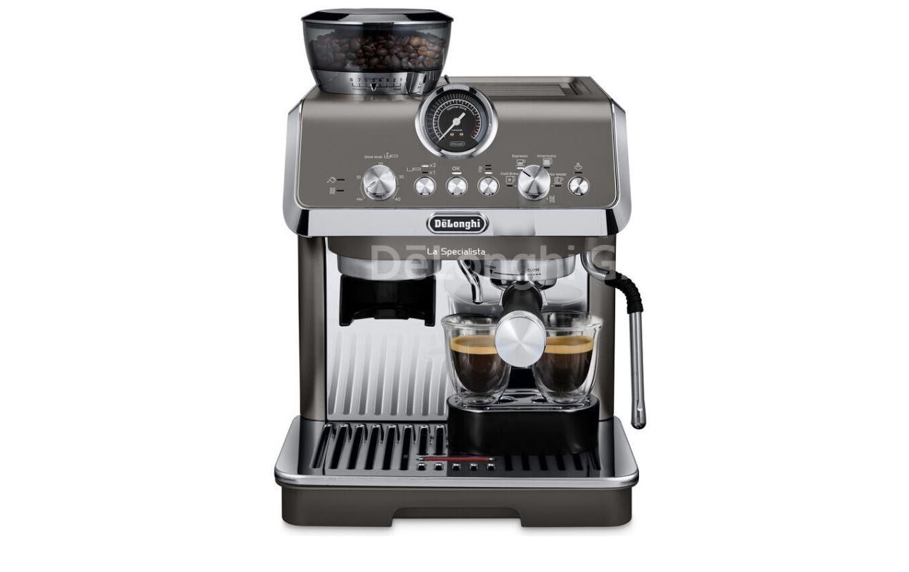 De’Longhi LaSpecialista Arte EVO Siebträgermaschine – 15 bar, 1,7 l, 59 g, Grau