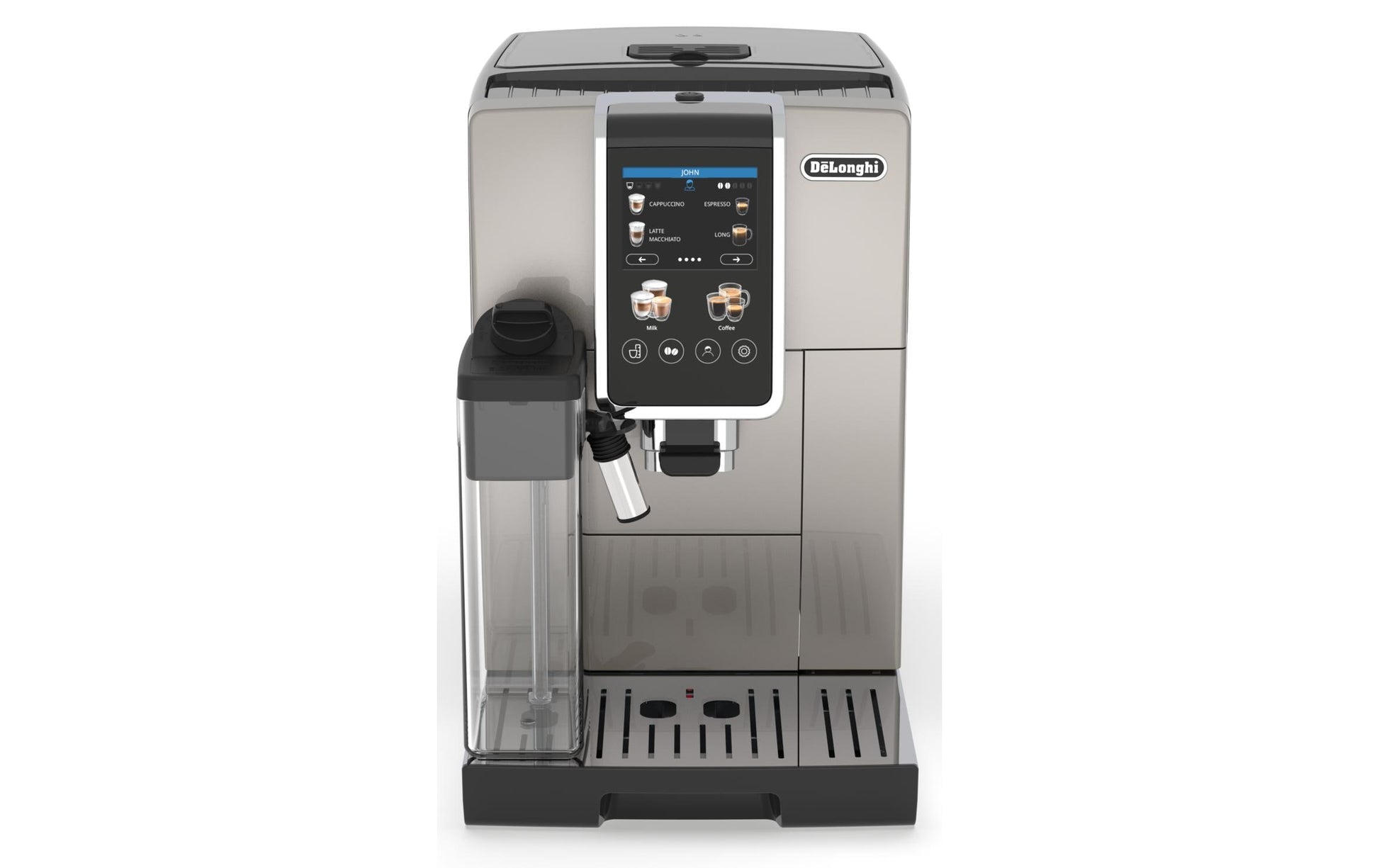 De’Longhi Dinamica Plus ECAM380.85.SB Kaffeevollautomat – 15 bar, 1,8 l, 300 g, Taupe