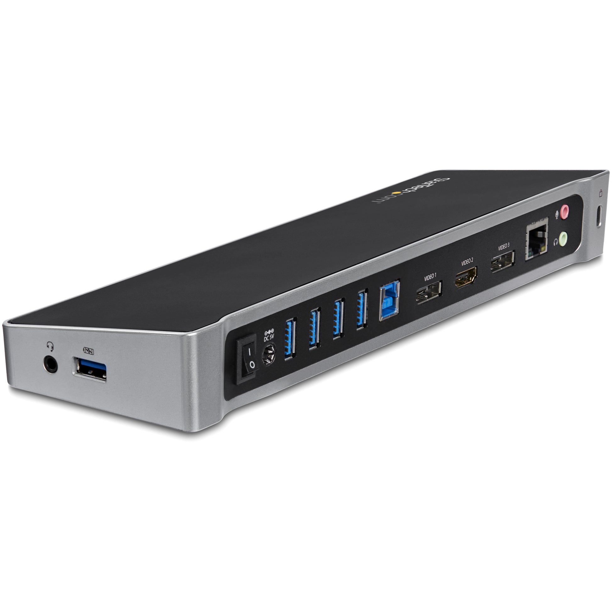 StarTech.com Dockingstation – 2× DP, 1× HDMI, 5× USB-A, GbE, 3,5 mm Audio, für Windows/Mac/ChromeOS