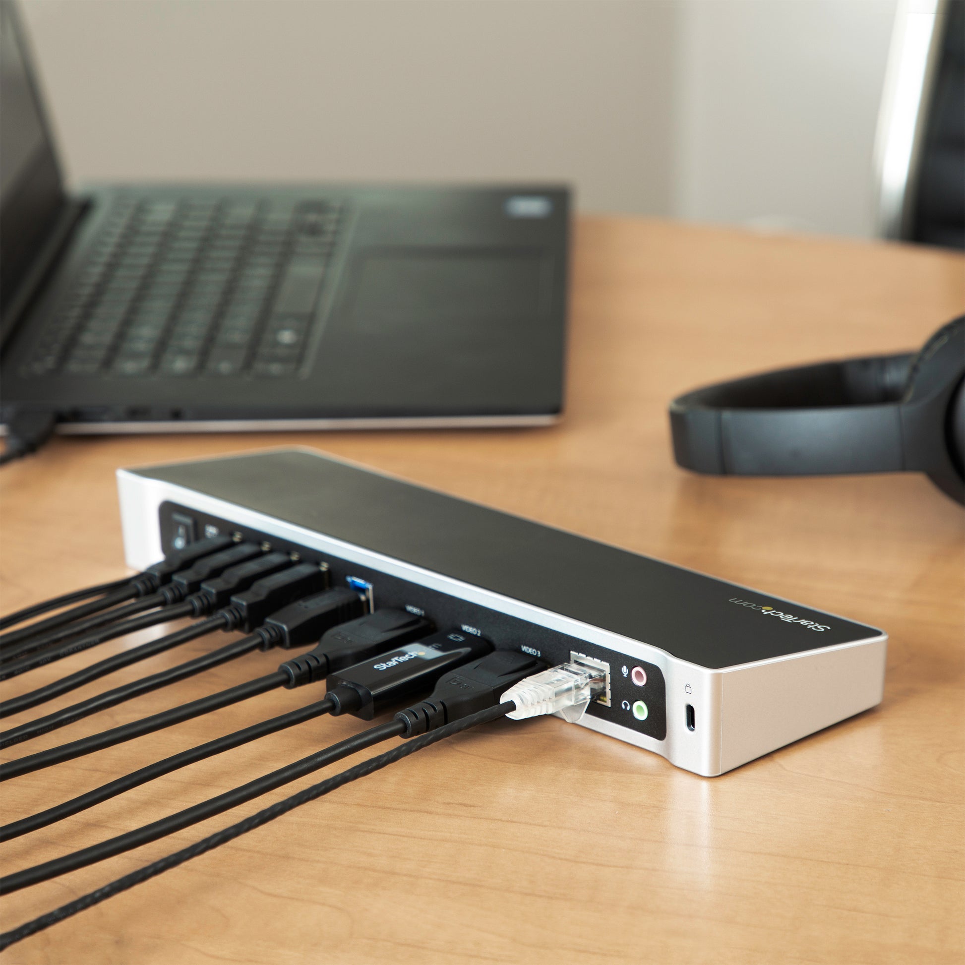 StarTech.com Dockingstation – 2× DP, 1× HDMI, 5× USB-A, GbE, 3,5 mm Audio, für Windows/Mac/ChromeOS