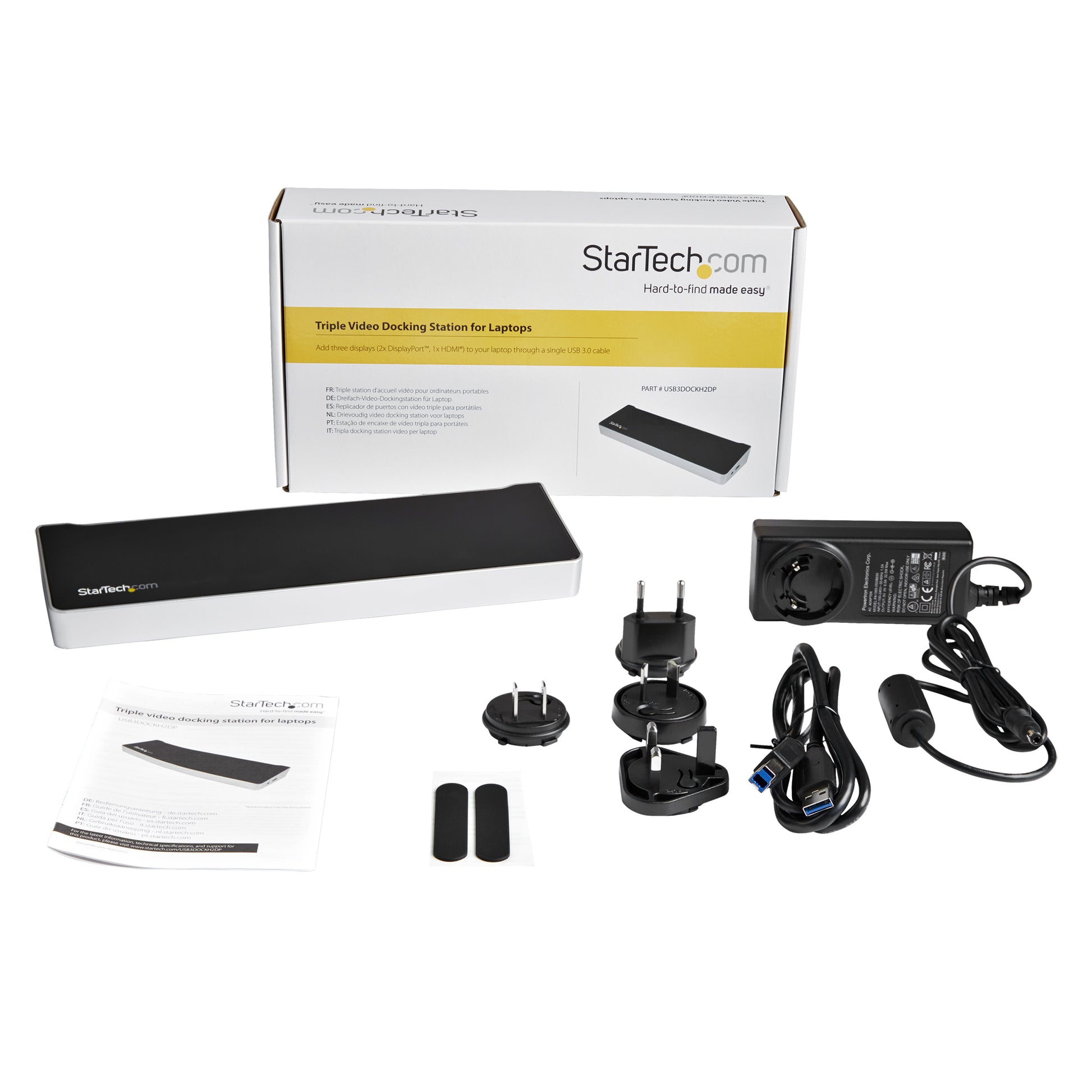 StarTech.com Dockingstation – 2× DP, 1× HDMI, 5× USB-A, GbE, 3,5 mm Audio, für Windows/Mac/ChromeOS
