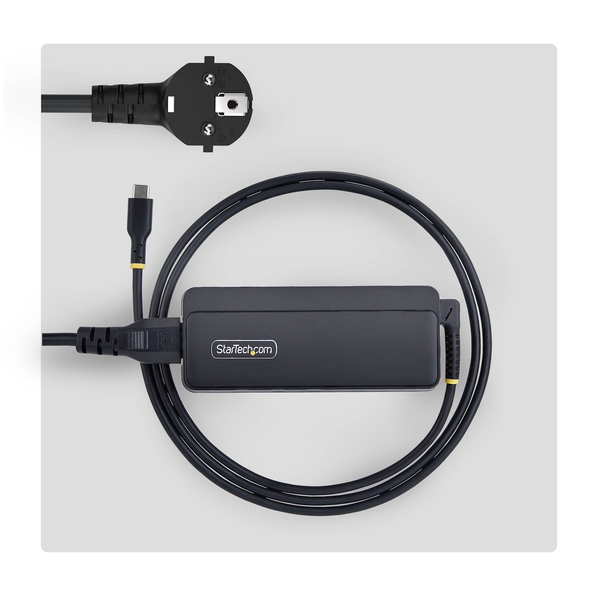 StarTech.com 1140LE USB-Ladegerät 140 W – USB-C×1, PD 3.1, GaN – US-Stecker, Schwarz
