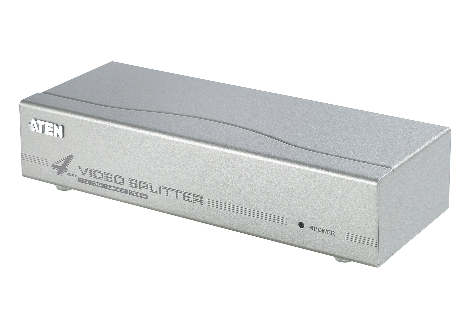 ATEN VS94A – VGA Splitter, 1× VGA Eingang / 4× VGA Ausgang, 1920 × 1400, 30 m, aktiv, 350 MHz, externes Netzteil