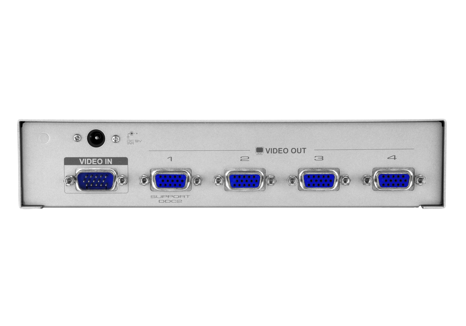 ATEN VS94A – VGA Splitter, 1× VGA Eingang / 4× VGA Ausgang, 1920 × 1400, 30 m, aktiv, 350 MHz, externes Netzteil