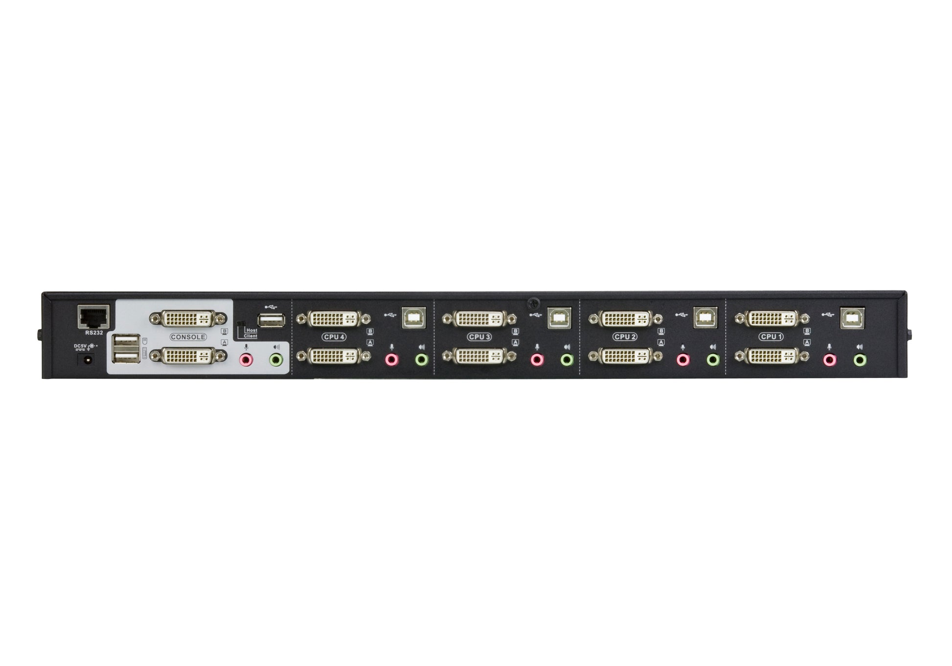 ATEN CS1644A KVM-Switch – USB, 2× DVI, 2× USB-A, 3,5 mm Audio, für Windows/Mac/Linux