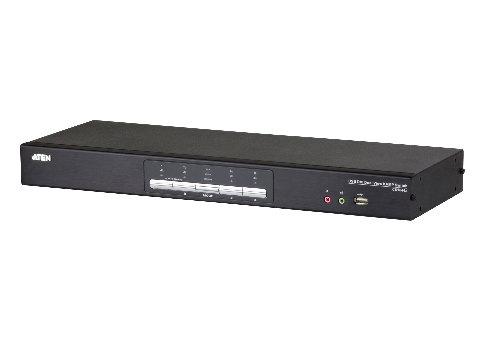 ATEN CS1644A KVM-Switch – USB, 2× DVI, 2× USB-A, 3,5 mm Audio, für Windows/Mac/Linux