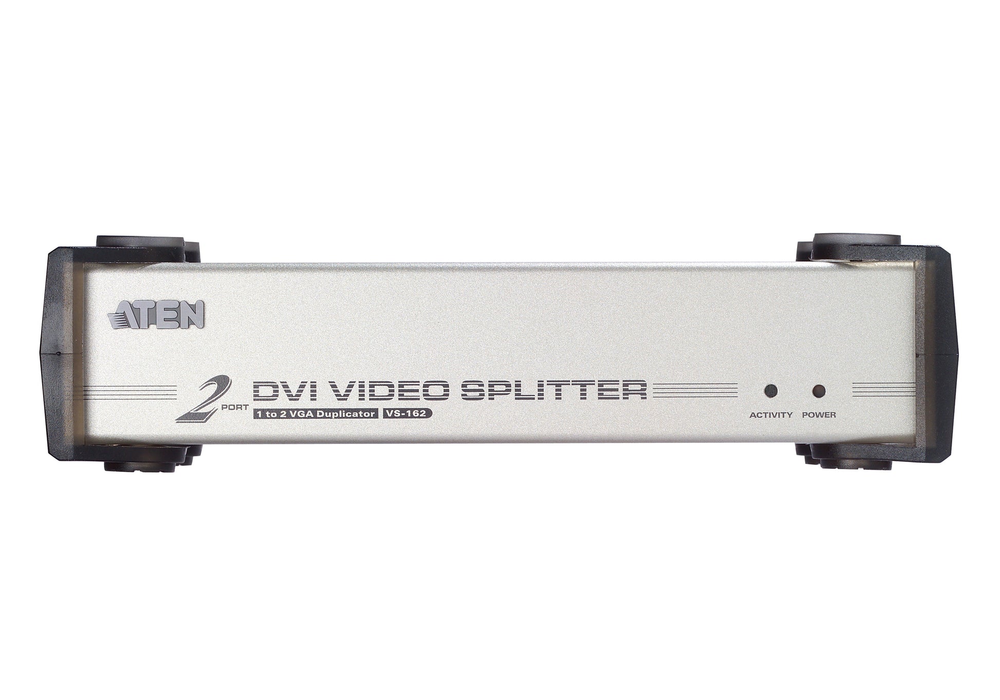 ATEN VS162 – DVI-Splitter – Aktiv, 2 Ports (DVI‑I), 1920×1200, für DVI-Geräte – Schwarz/Grau